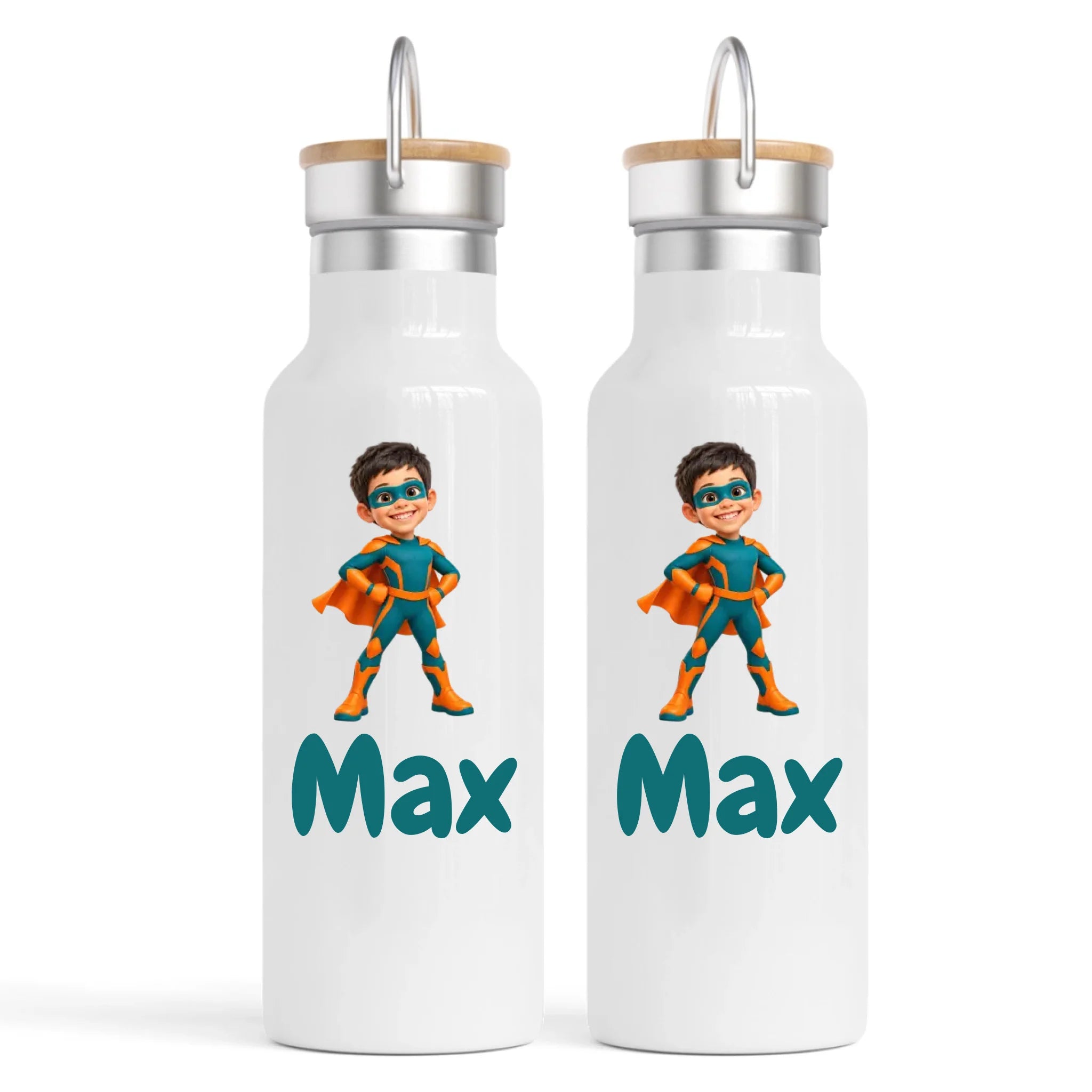 Personalised Superhero Kids Photo Nomad Bottle