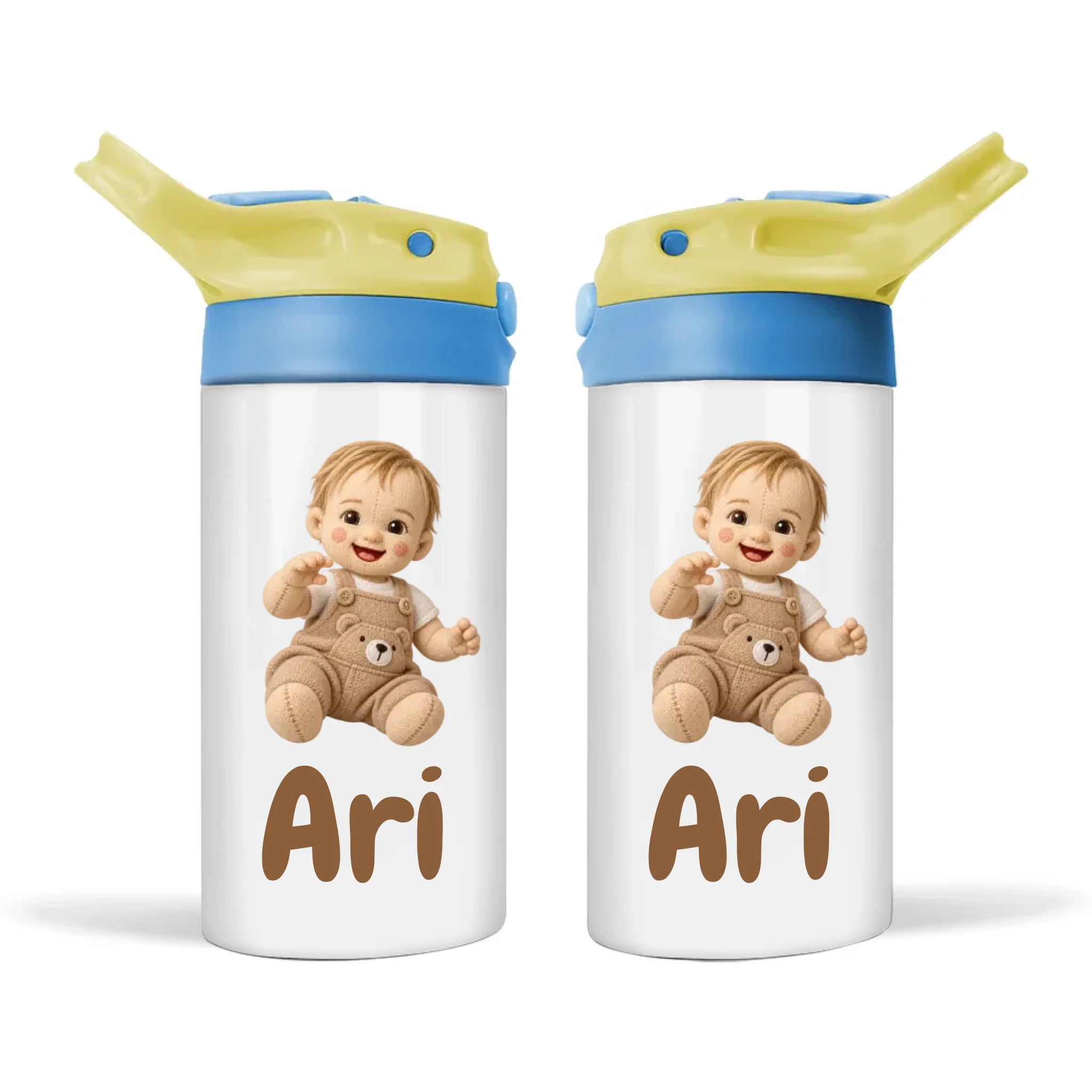 Personalised Plush Toy Baby Photo Sippy Drink Bottle
