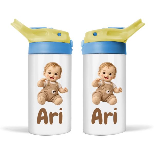 Personalised Plush Toy Baby Photo Sippy Drink Bottle