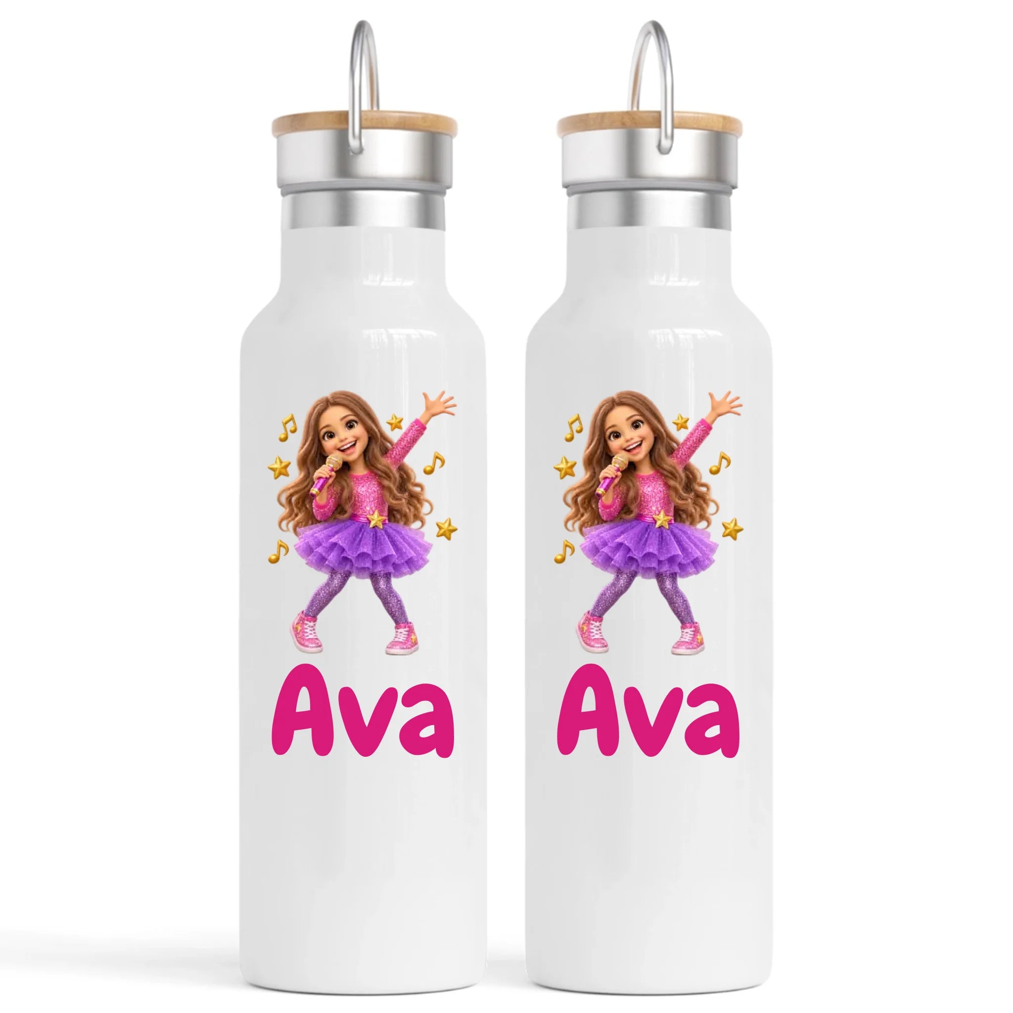 Personalised Pop Star Kids Photo Nomad Bottle, 750ml