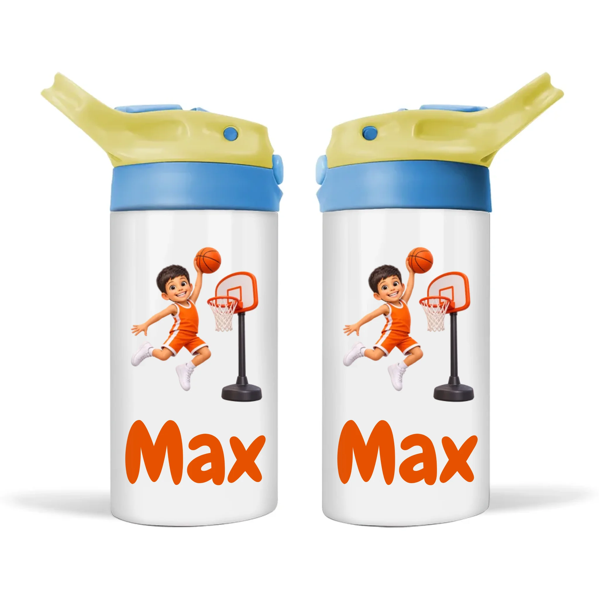 Personalised Basketball Star Kids Photo Sippy Drink Bottle