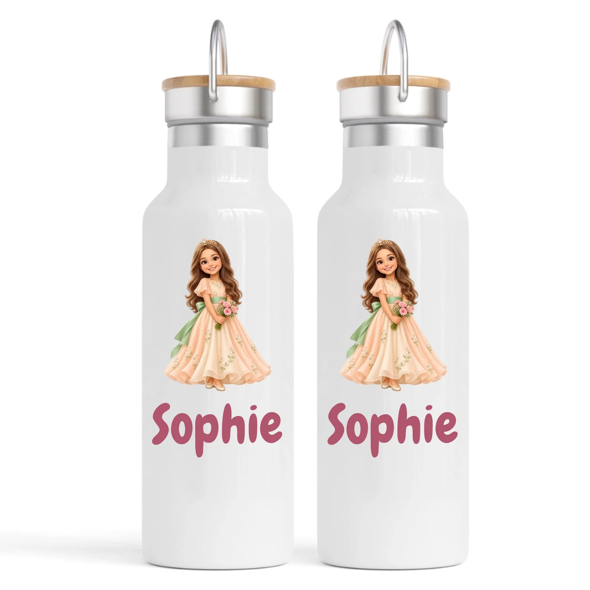 Personalised Storybook Princess and Prince Kids Photo Nomad Bottle