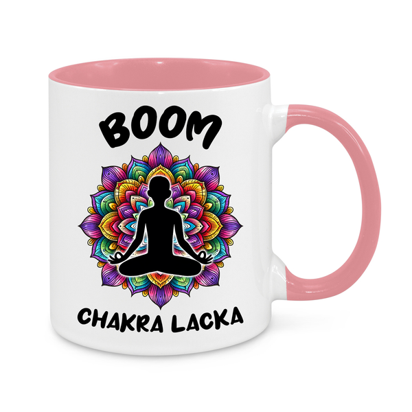 🧘‍♂️ Boom Chakra Lacka Mug – Funny & Spiritual Coffee Cup for Yoga Lovers ☕✨