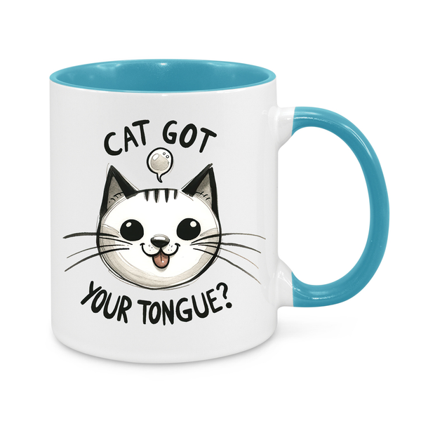 Cat Got Your Tongue? Mug – Funny 11oz Cat Lover Coffee Cup – Cute Gift for Pet Owners & Introverts