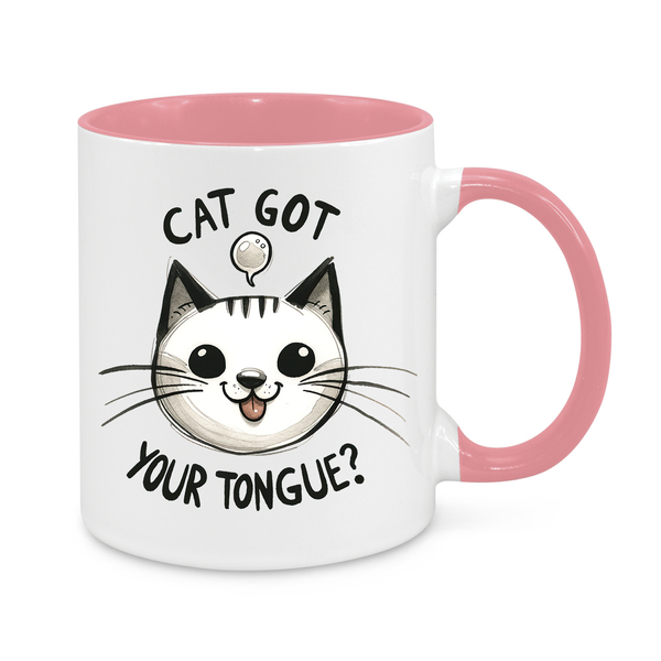 Cat Got Your Tongue? Mug – Funny 11oz Cat Lover Coffee Cup – Cute Gift for Pet Owners & Introverts