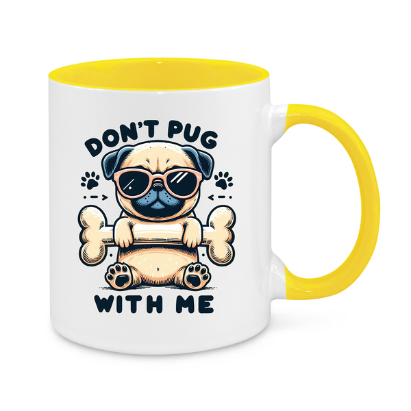 Funny Pug Mug – "Don’t Pug With Me" – Cute & Hilarious 11oz Coffee Cup – Perfect Gift for Dog Lovers & Sassy Pet Owners