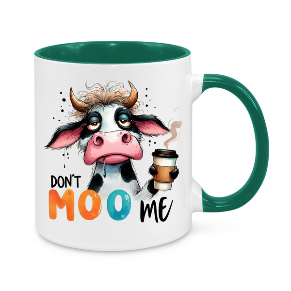 Funny Cow Mug – "Don’t Moo Me" – Hilarious 11oz Coffee Cup – Perfect Gift for Coffee Lovers & Sarcastic Mornings