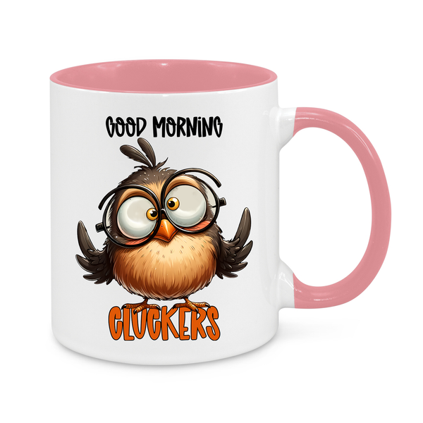 Funny Owl Mug – "Good Morning Cluckers" – Hilarious 11oz Coffee Cup – Perfect Gift for Early Birds & Sarcasm Lovers