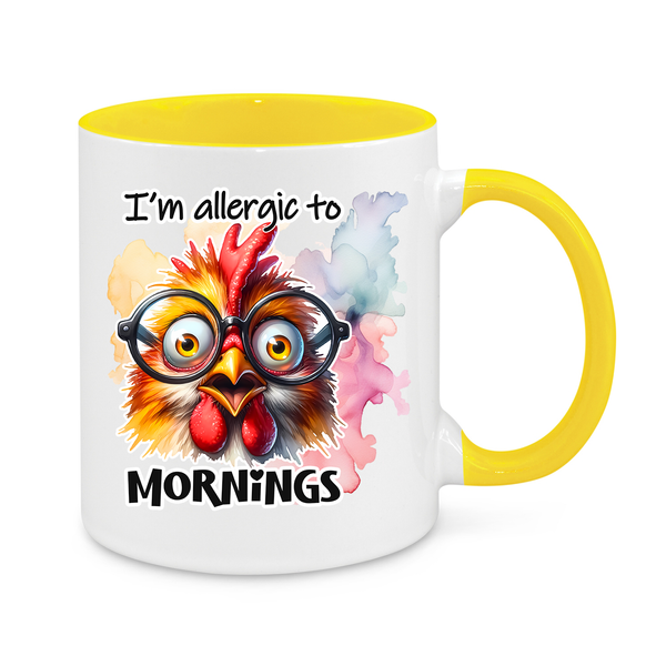I'm Allergic to Mornings – Funny Chicken Mug | Coffee Lover’s Essential