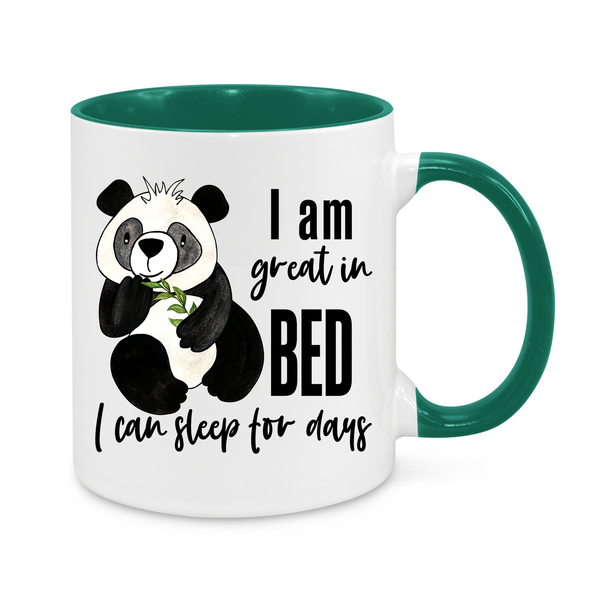 I Am Great in Bed – Funny Panda Mug | Sleep Lover’s Gift