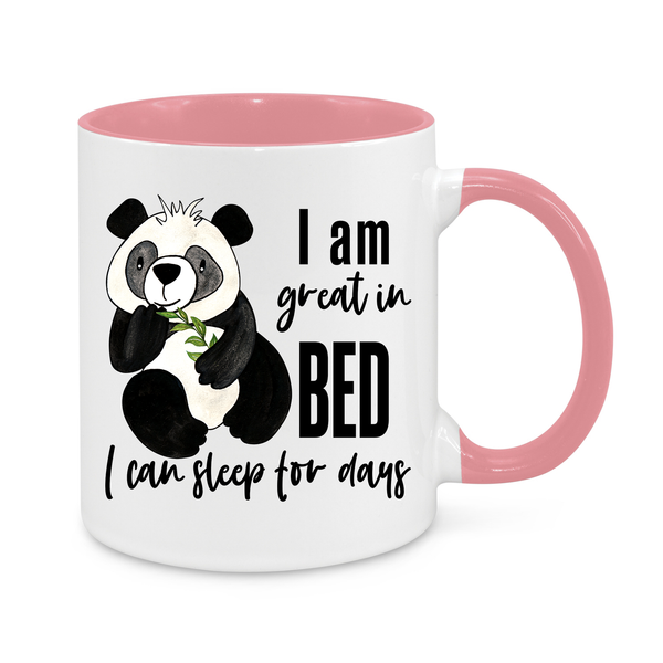 I Am Great in Bed – Funny Panda Mug | Sleep Lover’s Gift