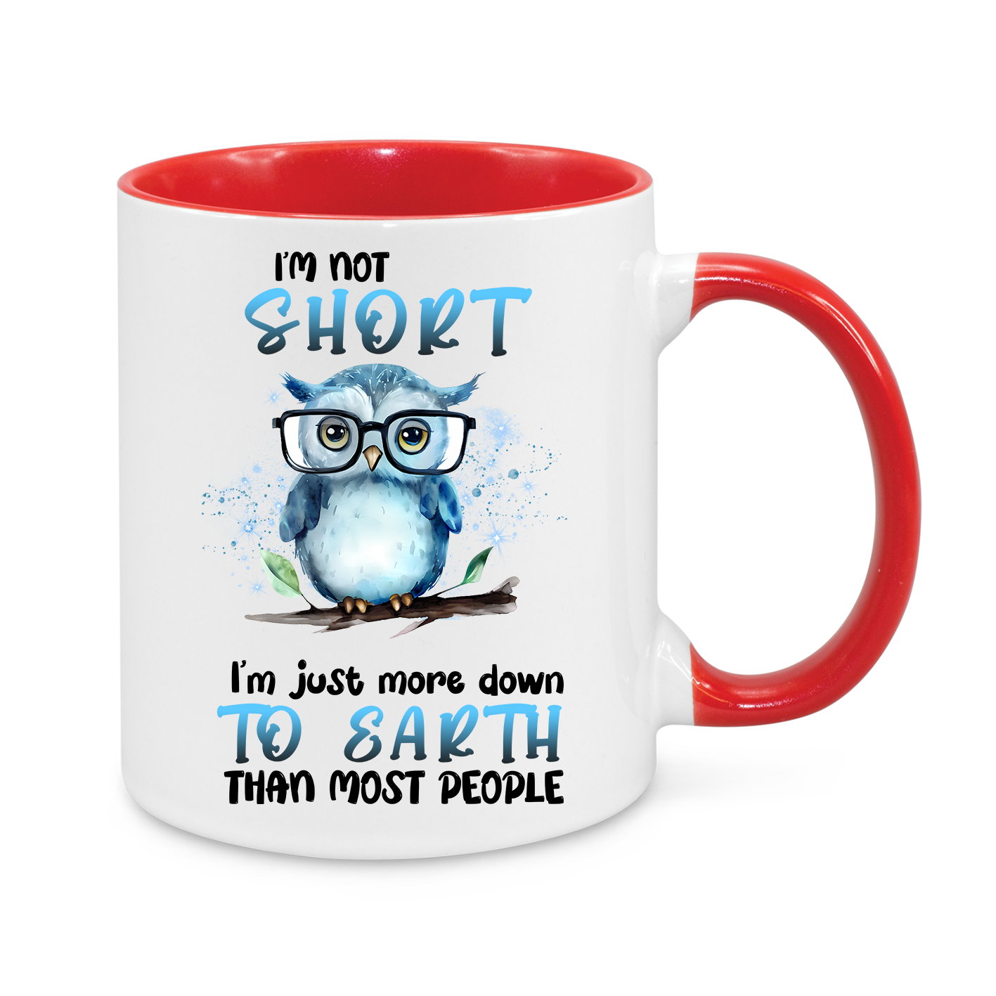 I’m Not Short – Funny Owl Mug | Cute & Humorous 11oz Coffee Cup