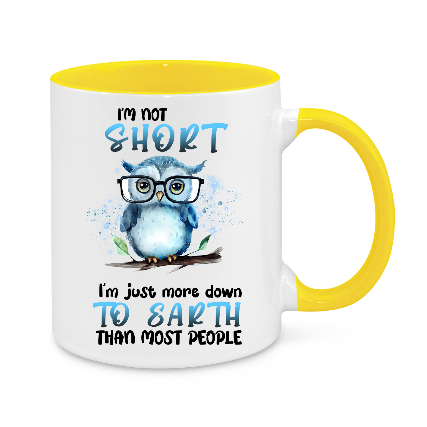 I’m Not Short – Funny Owl Mug | Cute & Humorous 11oz Coffee Cup