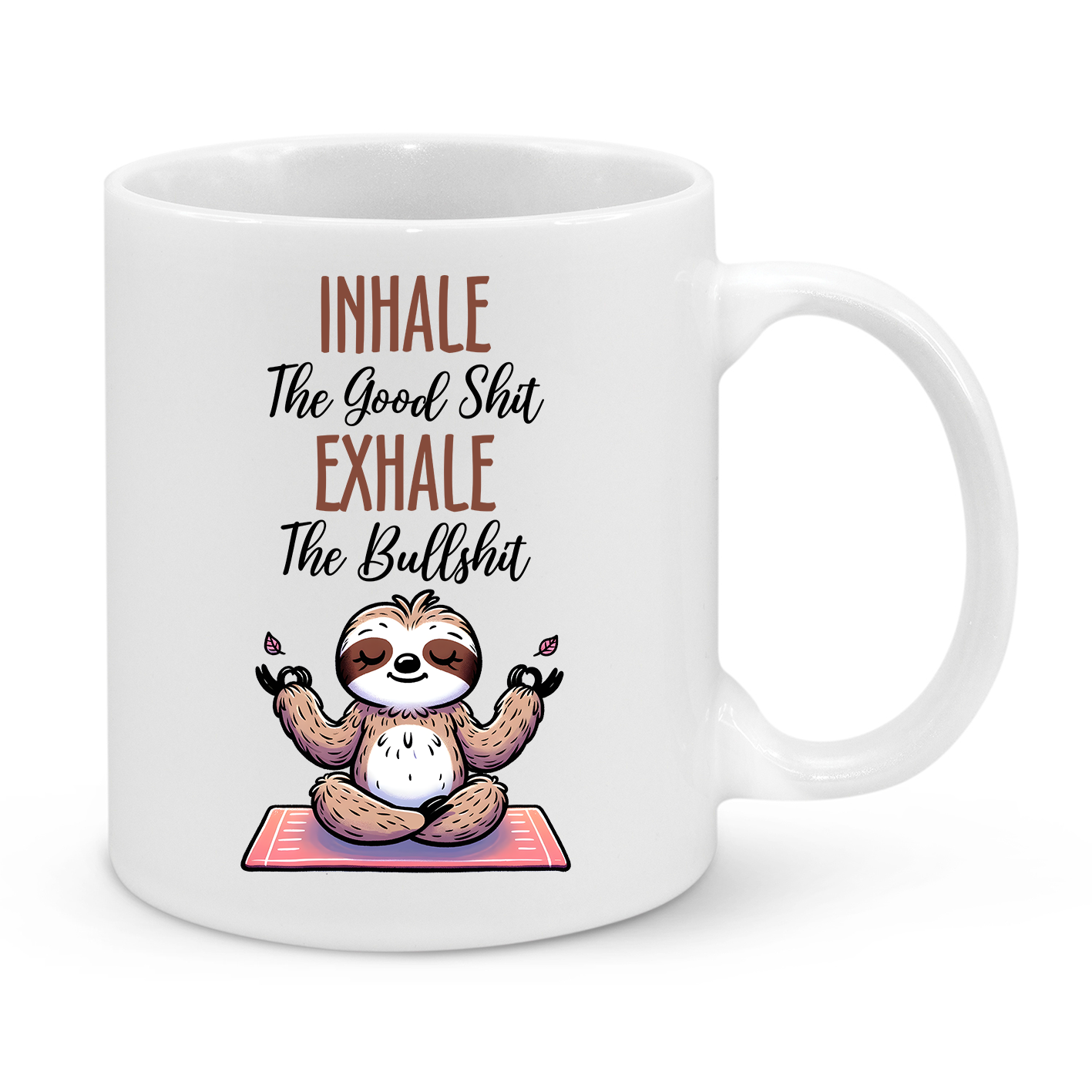 Funny Sloth Yoga Mug – Relax & Unwind – 11oz Meditation Coffee Cup Gift