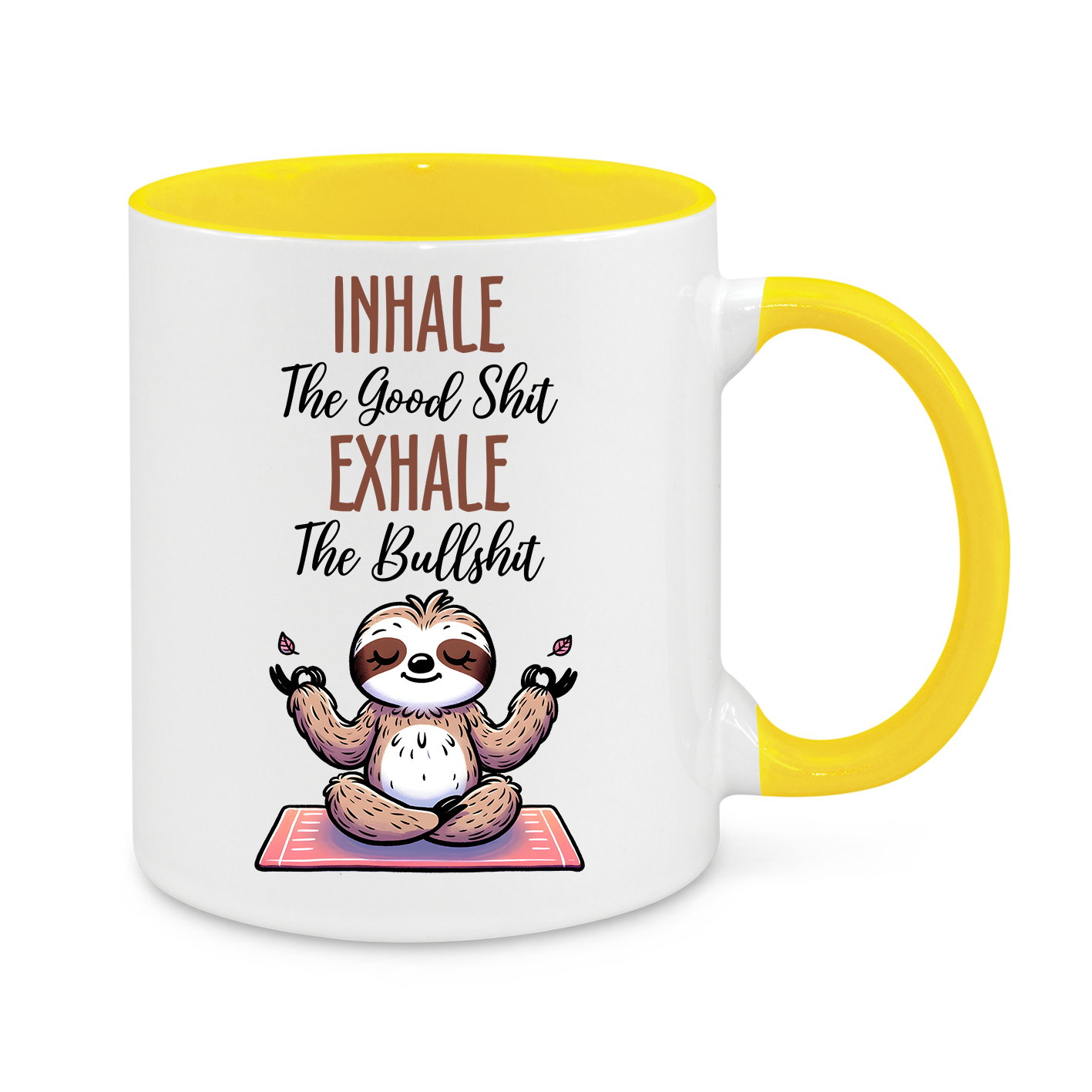 Funny Sloth Yoga Mug – Relax & Unwind – 11oz Meditation Coffee Cup Gift