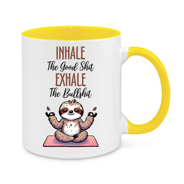 Funny Sloth Yoga Mug – Relax & Unwind – 11oz Meditation Coffee Cup Gift