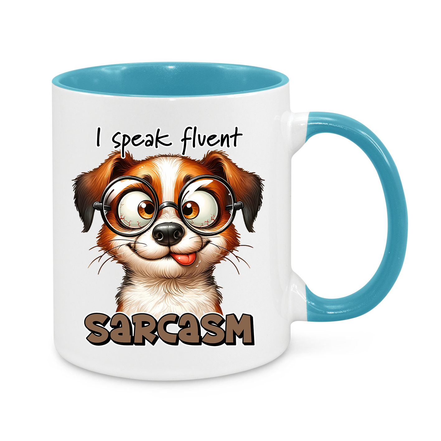 I Speak Fluent Sarcasm – Funny Dog Coffee Mug for Humor Lovers