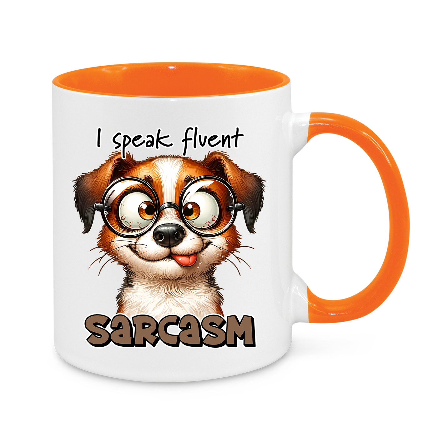 I Speak Fluent Sarcasm – Funny Dog Coffee Mug for Humor Lovers