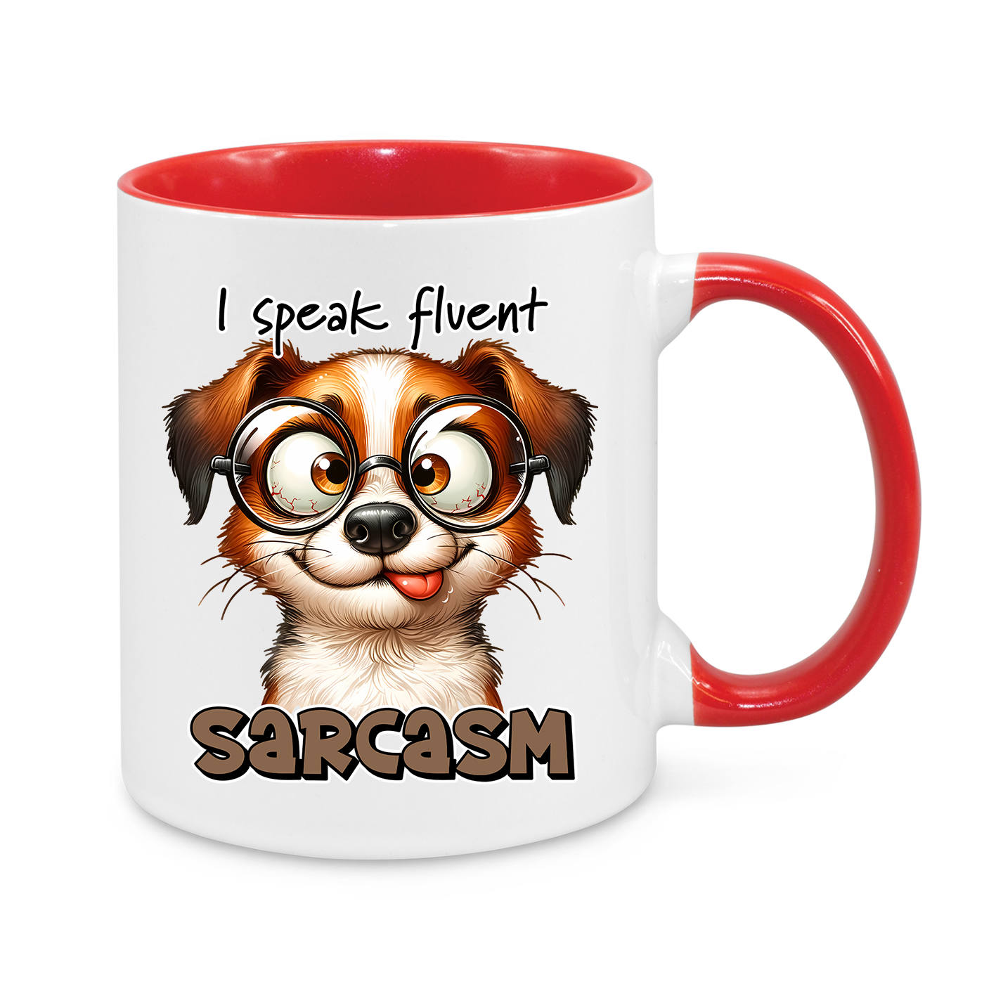 I Speak Fluent Sarcasm – Funny Dog Coffee Mug for Humor Lovers