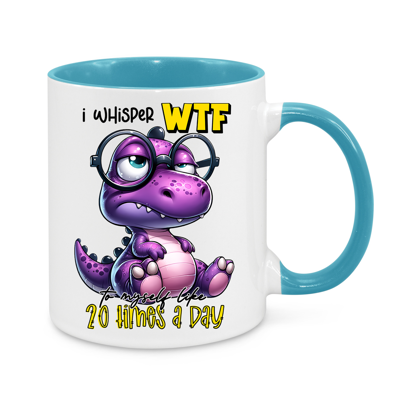 Grumpy Dino – Personalised Funny Coffee Mug for Morning Struggles