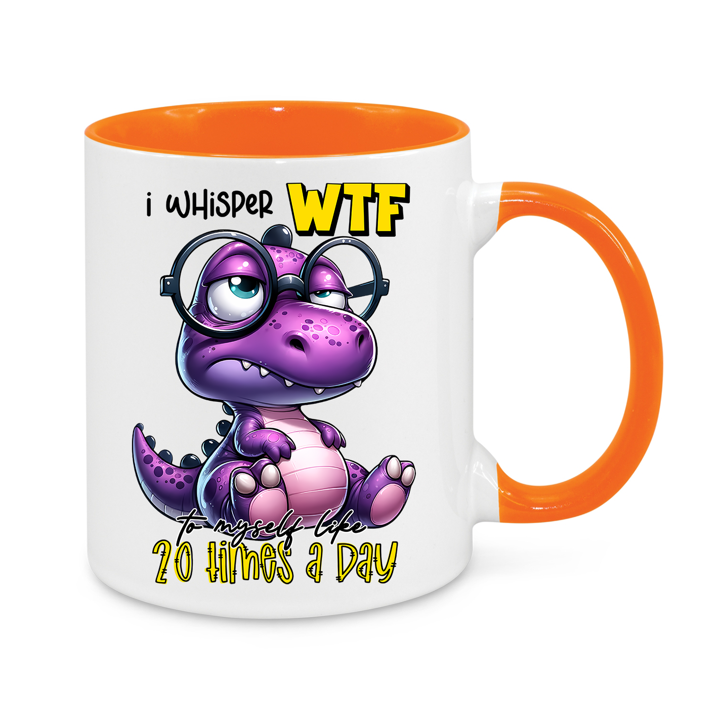 Grumpy Dino – Personalised Funny Coffee Mug for Morning Struggles