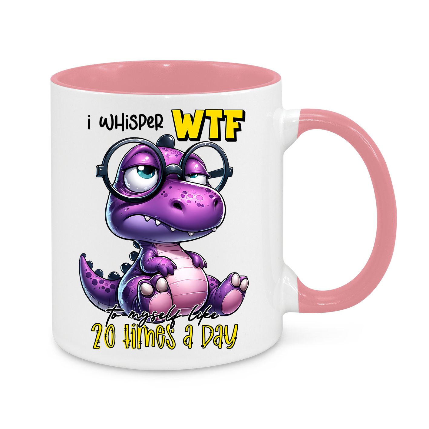 Grumpy Dino – Personalised Funny Coffee Mug for Morning Struggles