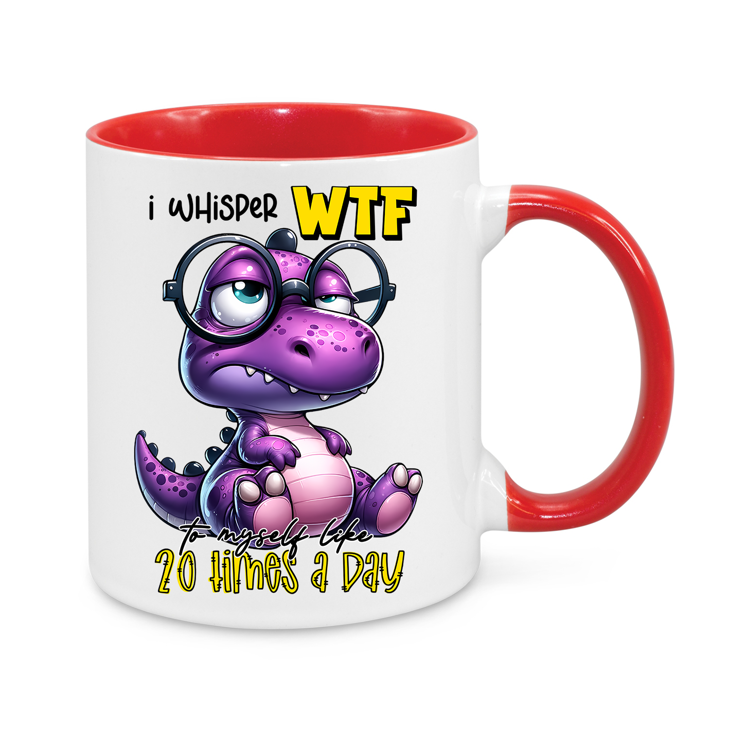 Grumpy Dino – Personalised Funny Coffee Mug for Morning Struggles