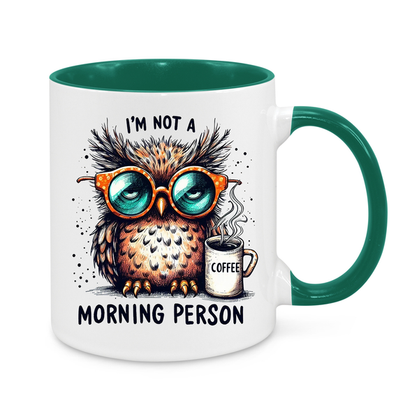 I’m Not a Morning Person – Funny Owl Coffee Mug | Humorous Gift for Coffee Lovers