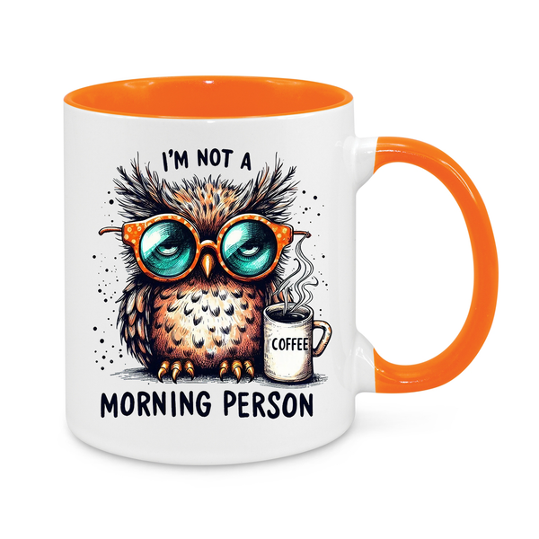 I’m Not a Morning Person – Funny Owl Coffee Mug | Humorous Gift for Coffee Lovers