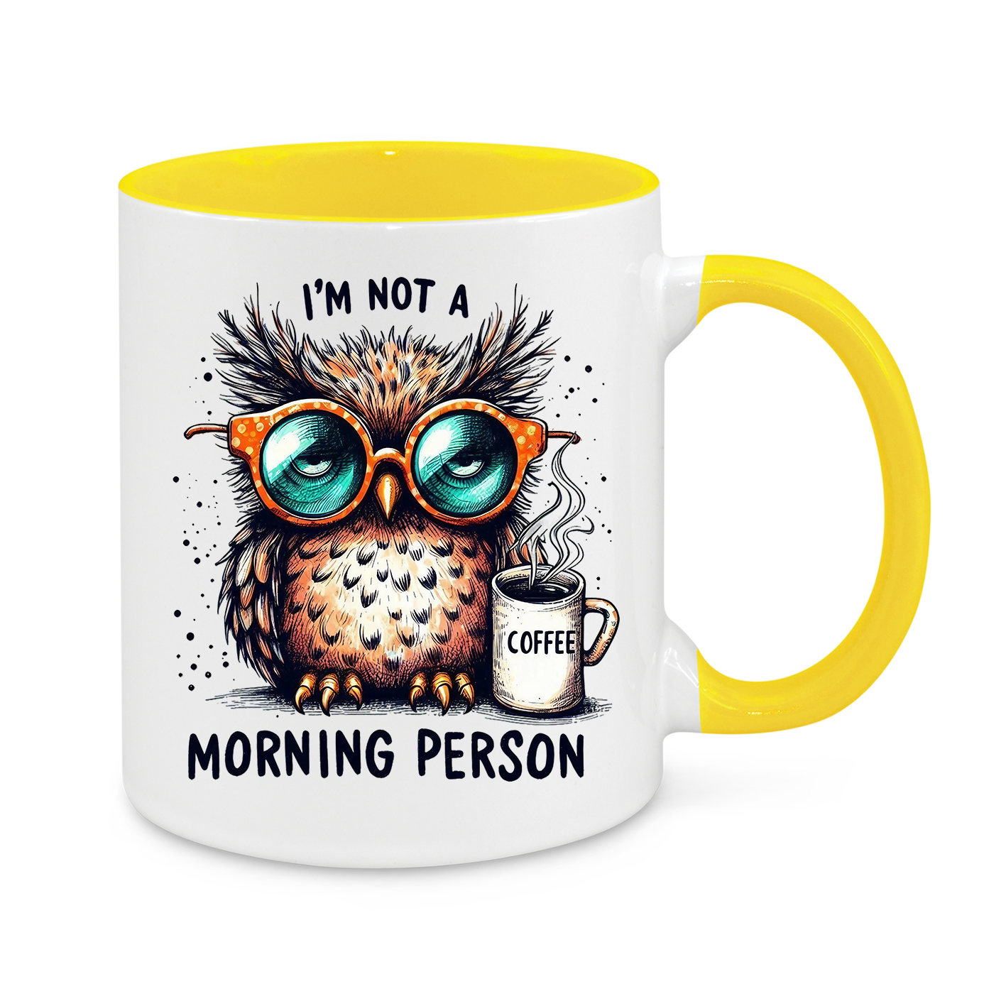 I’m Not a Morning Person – Funny Owl Coffee Mug | Humorous Gift for Coffee Lovers