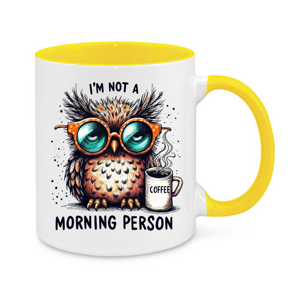I’m Not a Morning Person – Funny Owl Coffee Mug | Humorous Gift for Coffee Lovers