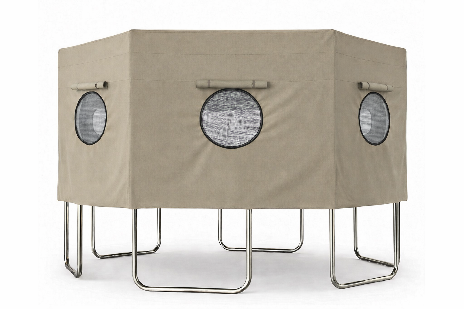 Skyloft Trampoline Tent Cover with Basketball Hoop, Ball & Pump – Fits 12FT & 14FT Trampolines