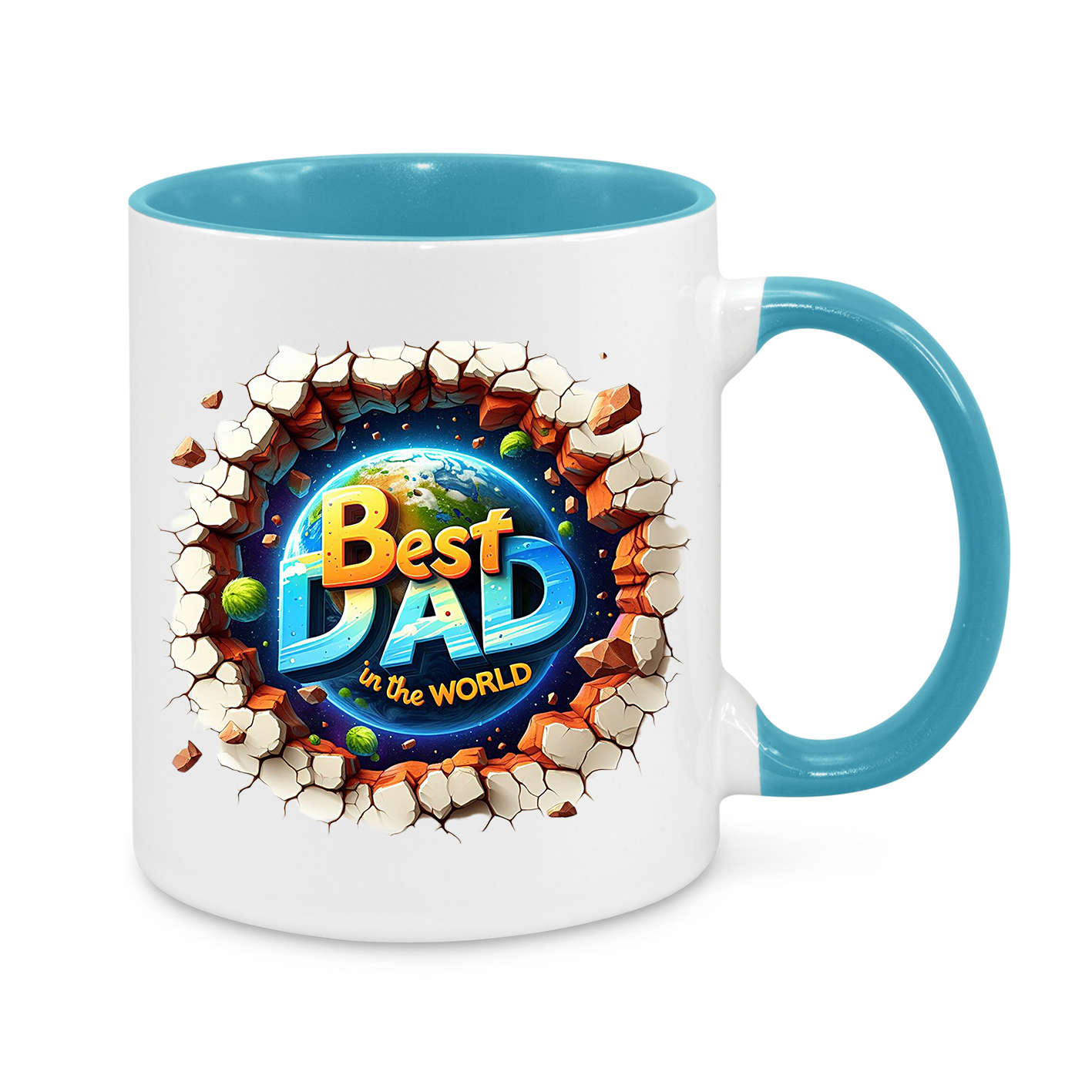Best Dad in the World Mug – 11oz Ceramic Coffee Cup – Gift for Dad’s Birthday, Father’s Day or Christmas