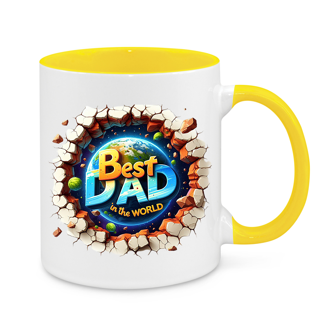 Best Dad in the World Mug – 11oz Ceramic Coffee Cup – Gift for Dad’s Birthday, Father’s Day or Christmas