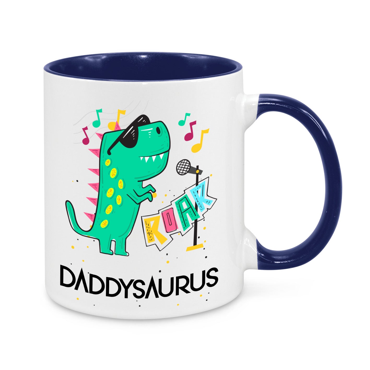 Daddysaurus Mug – Funny Dinosaur Dad Coffee Cup – Cool Gift for Fathers