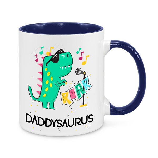 Daddysaurus Mug – Funny Dinosaur Dad Coffee Cup – Cool Gift for Fathers