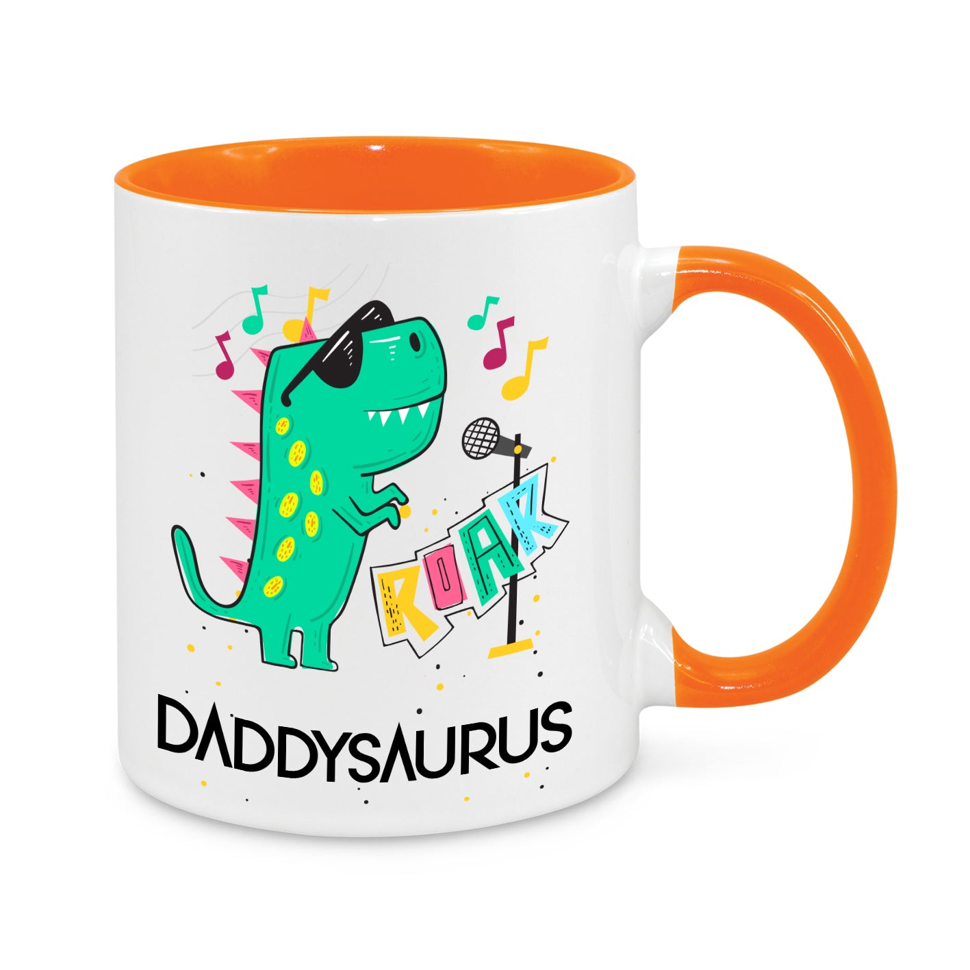Daddysaurus Mug – Funny Dinosaur Dad Coffee Cup – Cool Gift for Fathers
