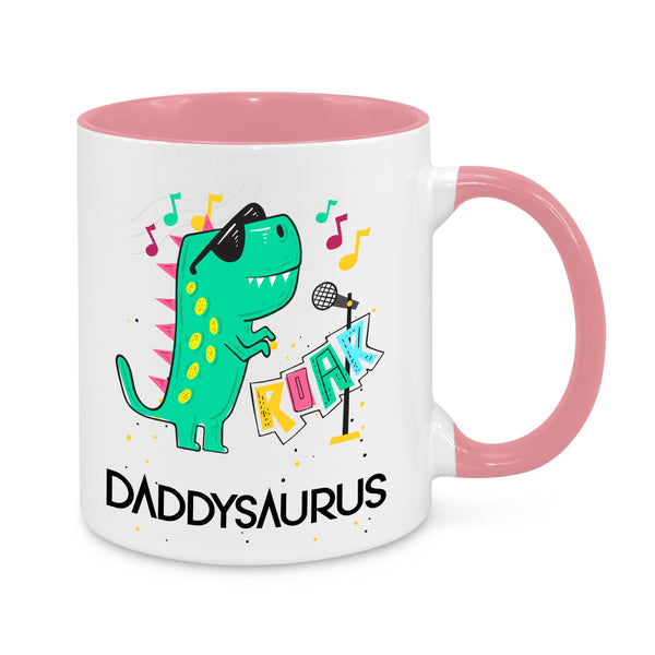 Daddysaurus Mug – Funny Dinosaur Dad Coffee Cup – Cool Gift for Fathers