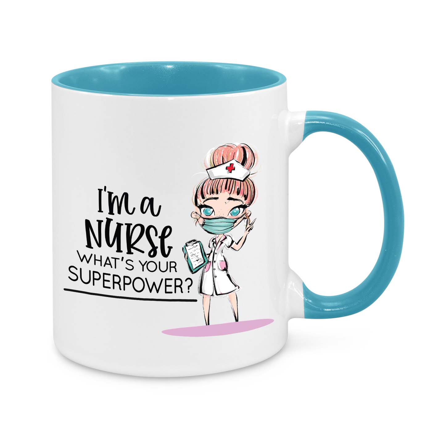 Funny Nurse Mug - 11oz Personalised Coffee Cup - I’m a Nurse What’s Your Superpower - Novelty Nurse Gift - Cute Healthcare Worker Appreciation Mug