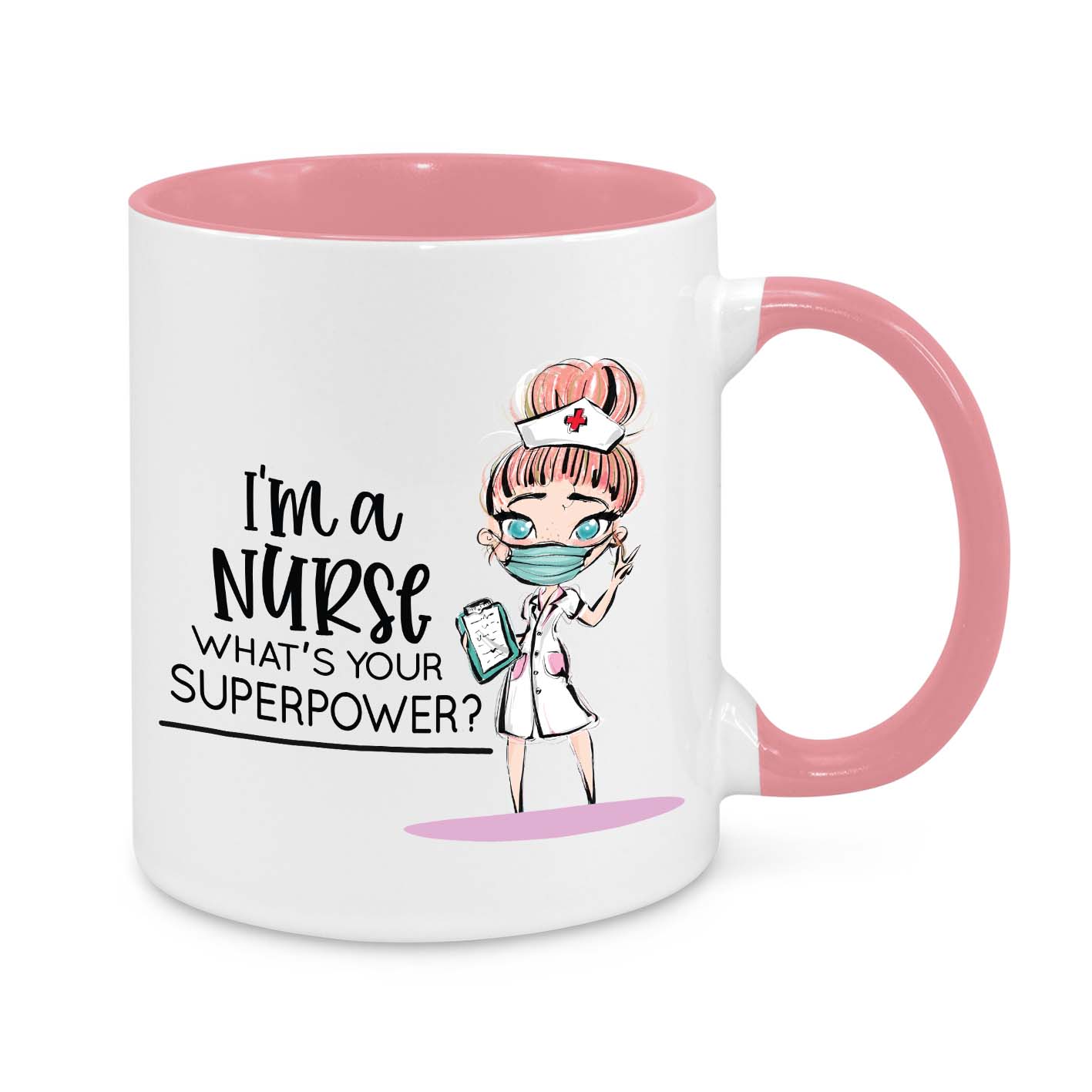 Funny Nurse Mug - 11oz Personalised Coffee Cup - I’m a Nurse What’s Your Superpower - Novelty Nurse Gift - Cute Healthcare Worker Appreciation Mug