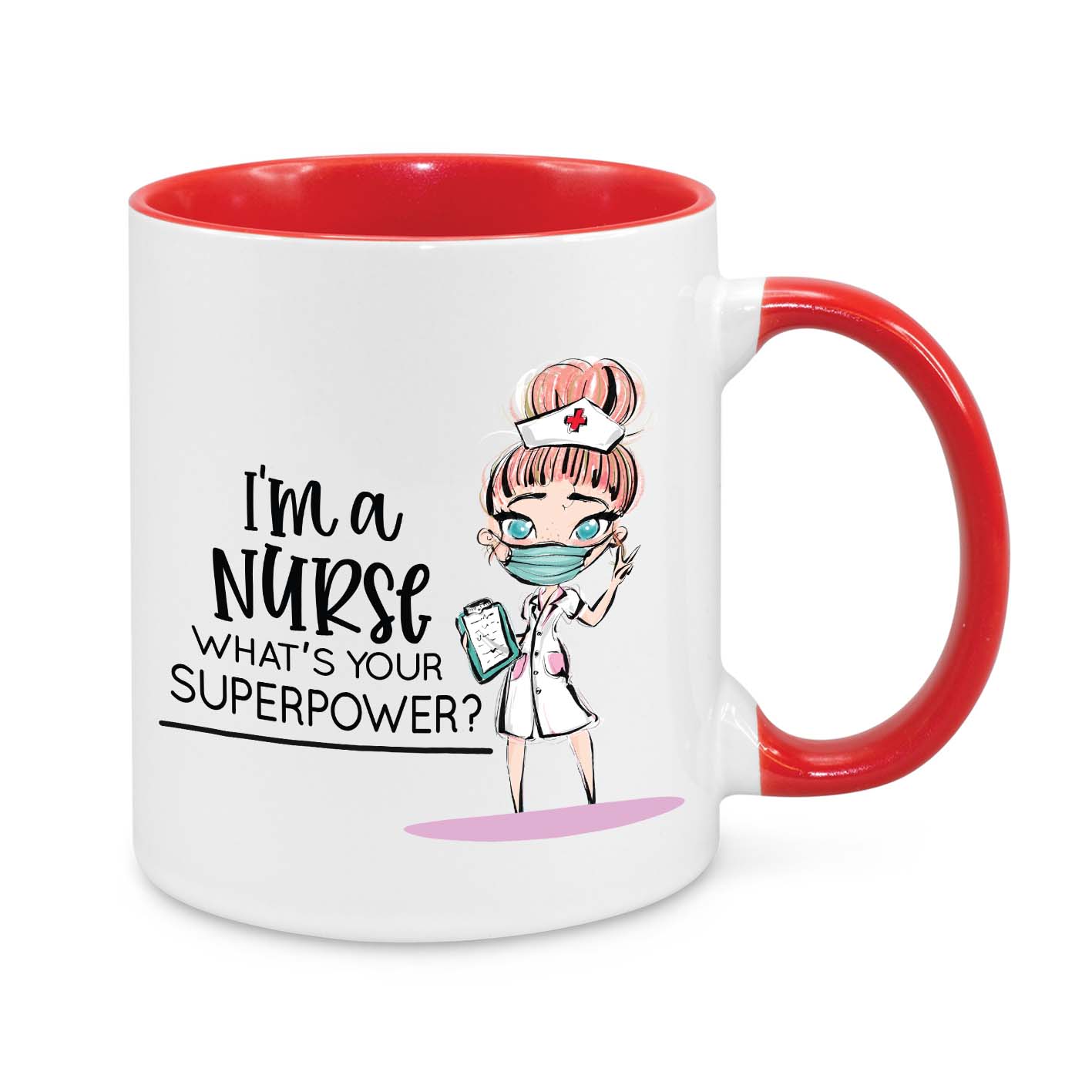 Funny Nurse Mug - 11oz Personalised Coffee Cup - I’m a Nurse What’s Your Superpower - Novelty Nurse Gift - Cute Healthcare Worker Appreciation Mug