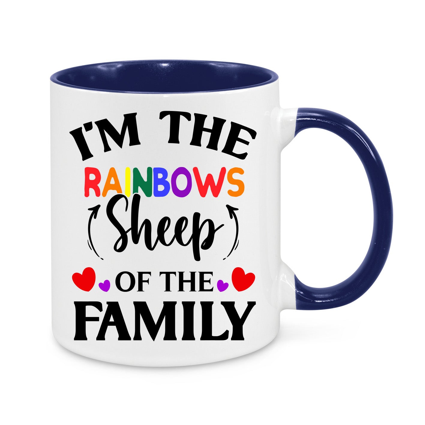 I am the Rainbow Sheep of The Family Novelty Mug