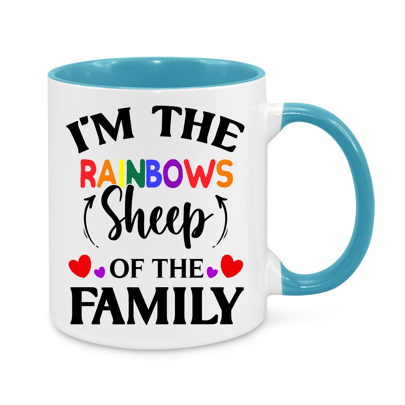 I am the Rainbow Sheep of The Family Novelty Mug