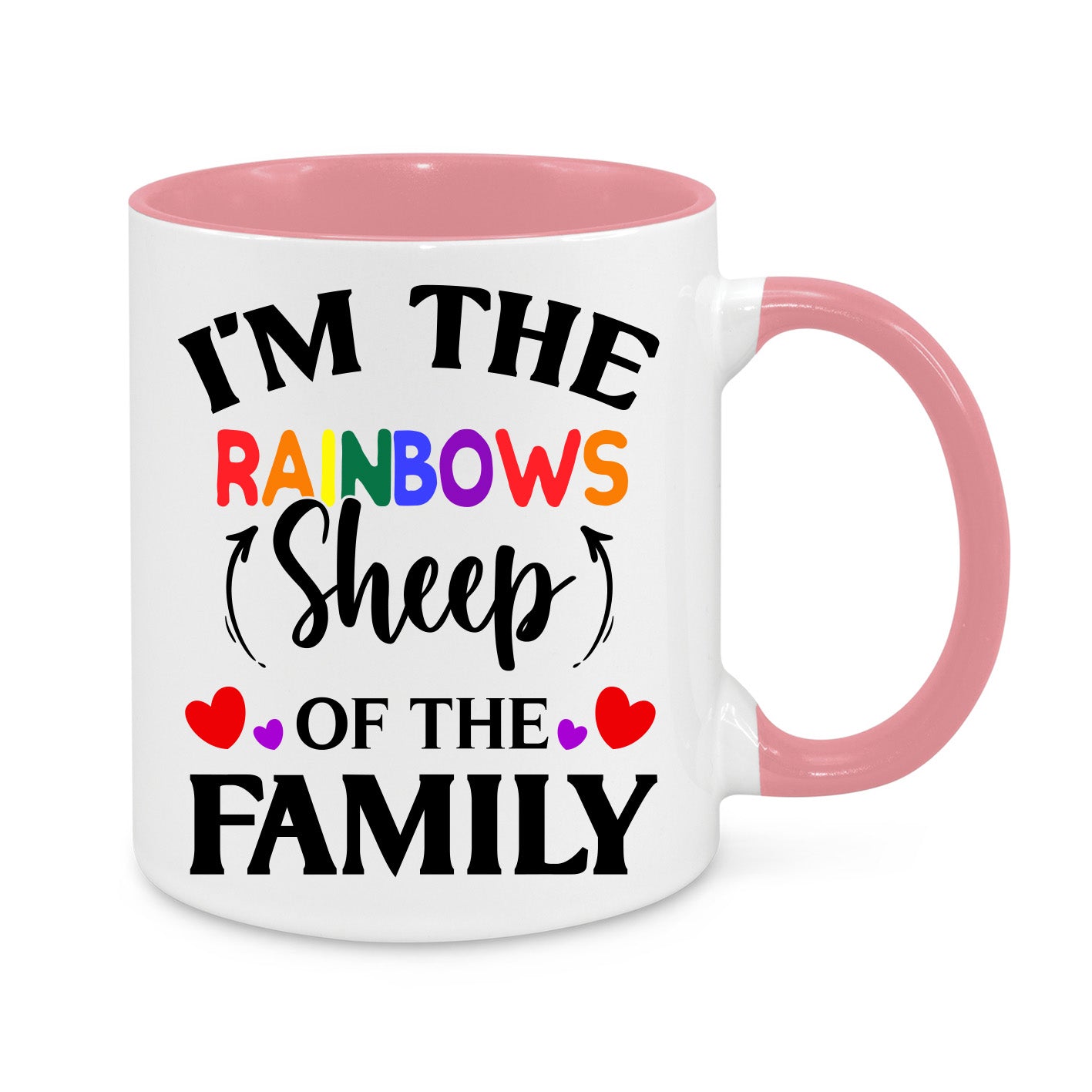 I am the Rainbow Sheep of The Family Novelty Mug