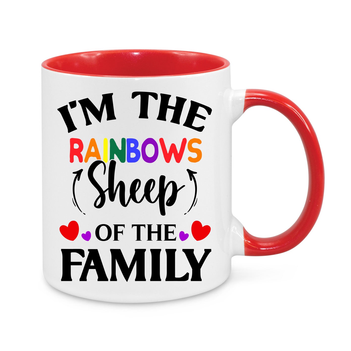 I am the Rainbow Sheep of The Family Novelty Mug