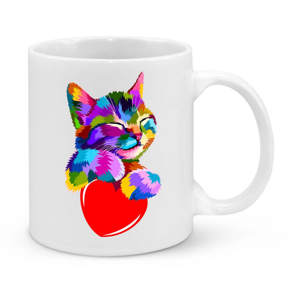 Kitty Heart Novelty Mug