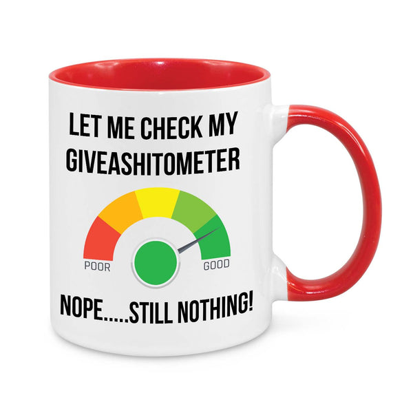 Funny Give-A-Sh*t-O-Meter Mug – Sarcastic Coffee Cup for Work & Home