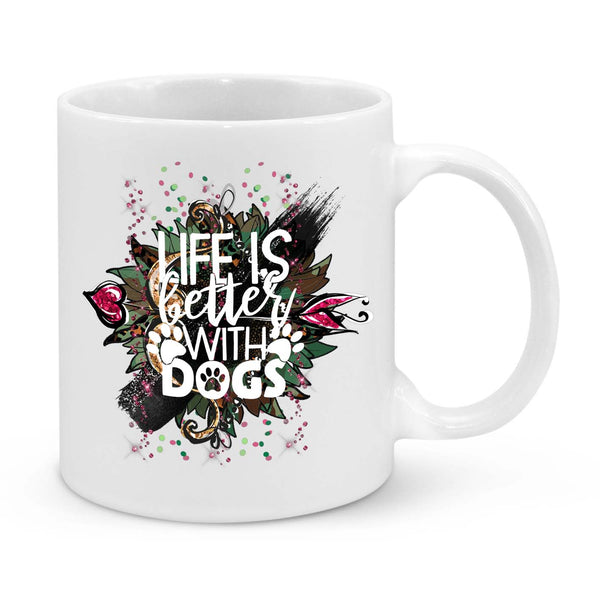"Life is Better with Dogs" – Personalised Gift Mug for Dog Lovers