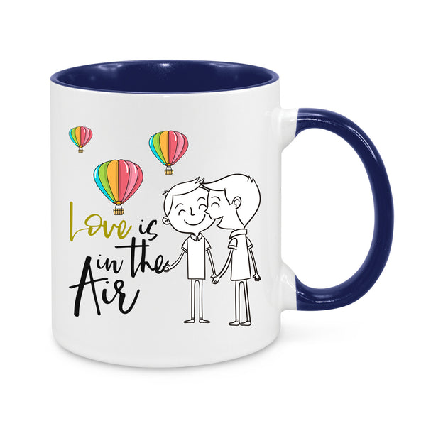 Love Is in the Air Mug – Cute LGBTQ+ Couple Gift – Romantic Coffee Cup