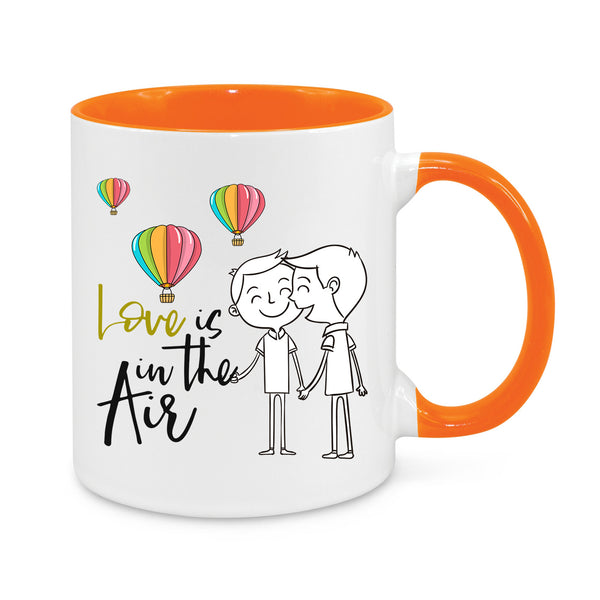 Love Is in the Air Mug – Cute LGBTQ+ Couple Gift – Romantic Coffee Cup